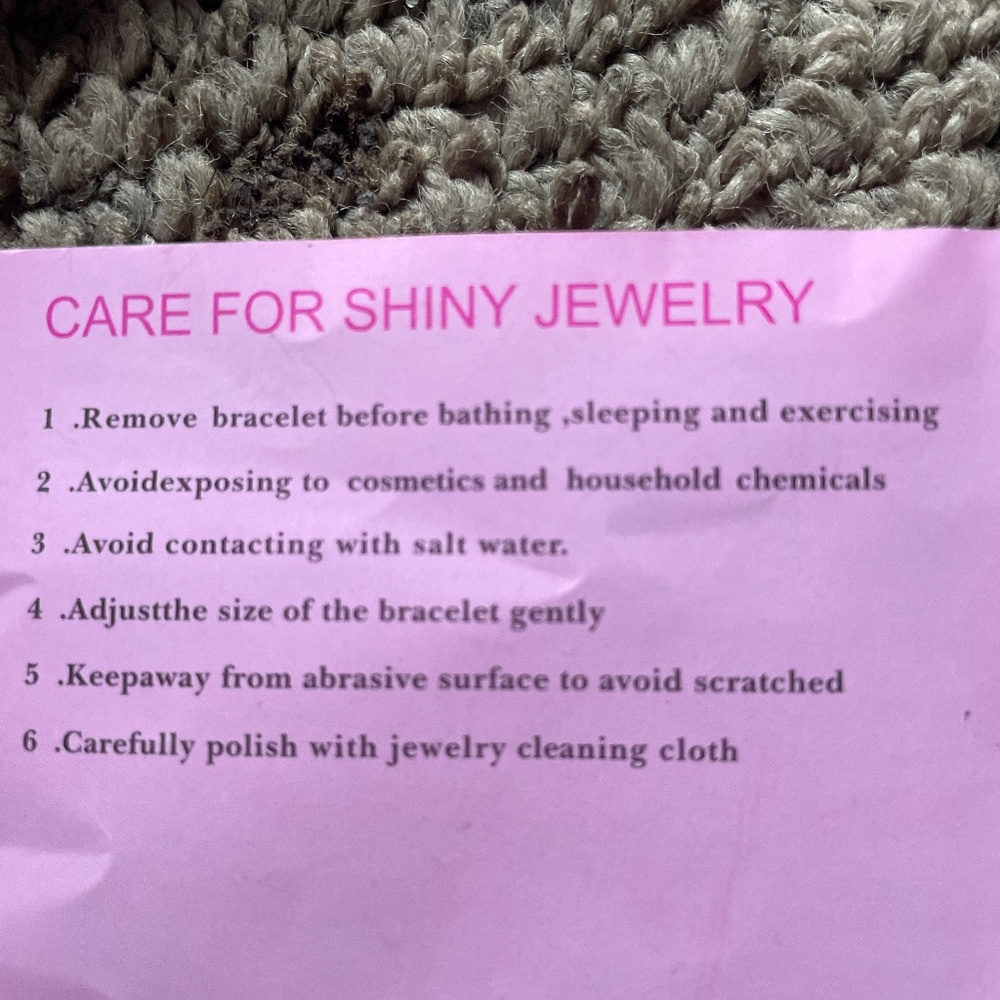 This is how you take care the bracelets